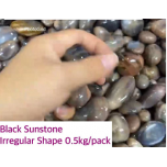 Irregular Shape Tumbled Stone - Black Sunstone - 0.5 kg pack 